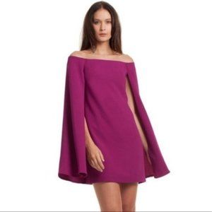 Trina Turk crepe cocktail cape dress pink sz 6 NWT